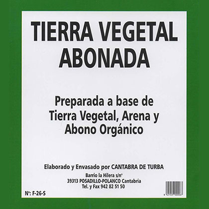 Tierra vegetal abonada